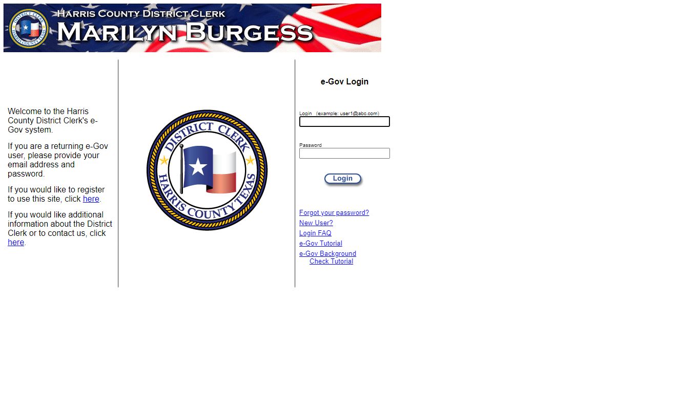 e-Gov Login Page - e-gov.hcdistrictclerk.com